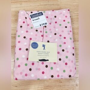 Pottery Barn Kids Katie Polka Dot Duvet Cover Sz Twin Reversible Colorful NOS